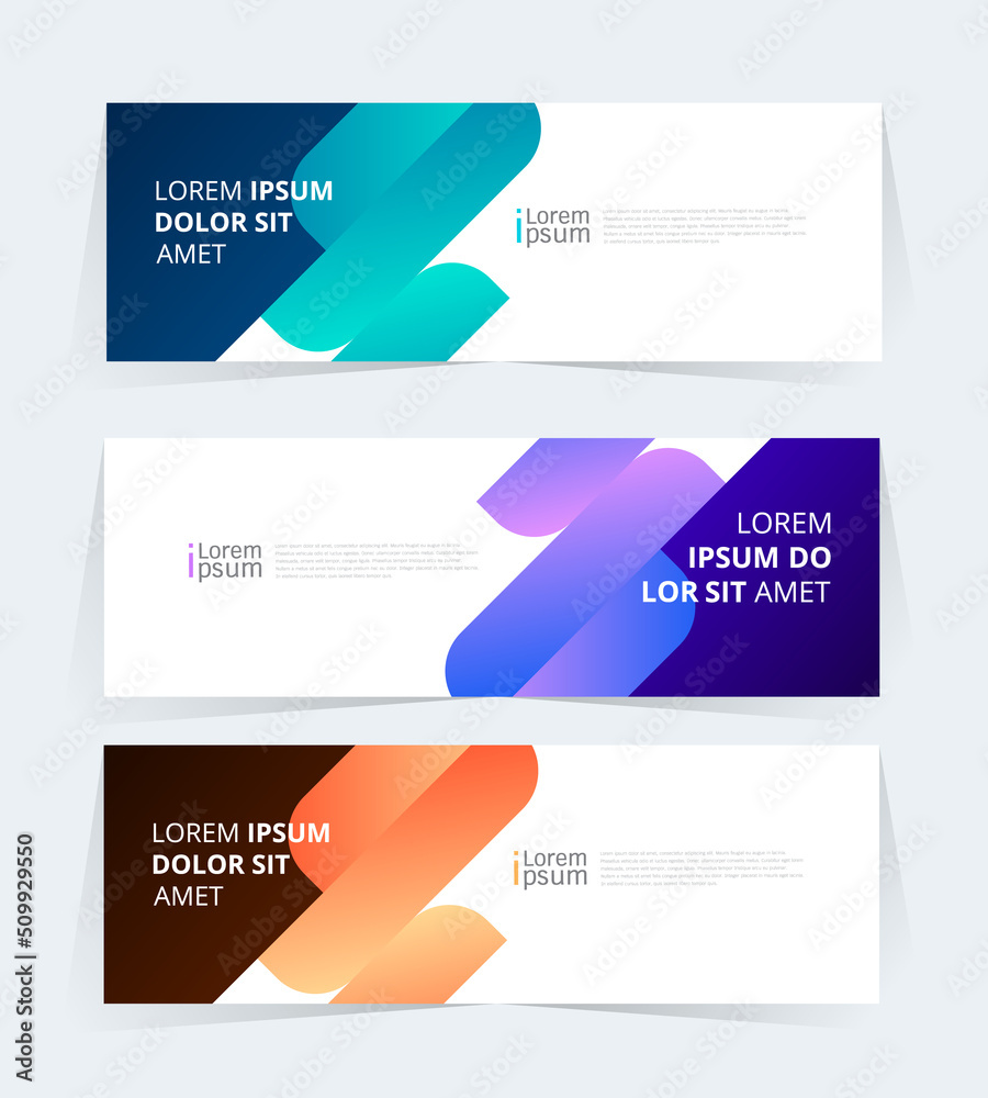 Geometric banner design with Vector presentation template.