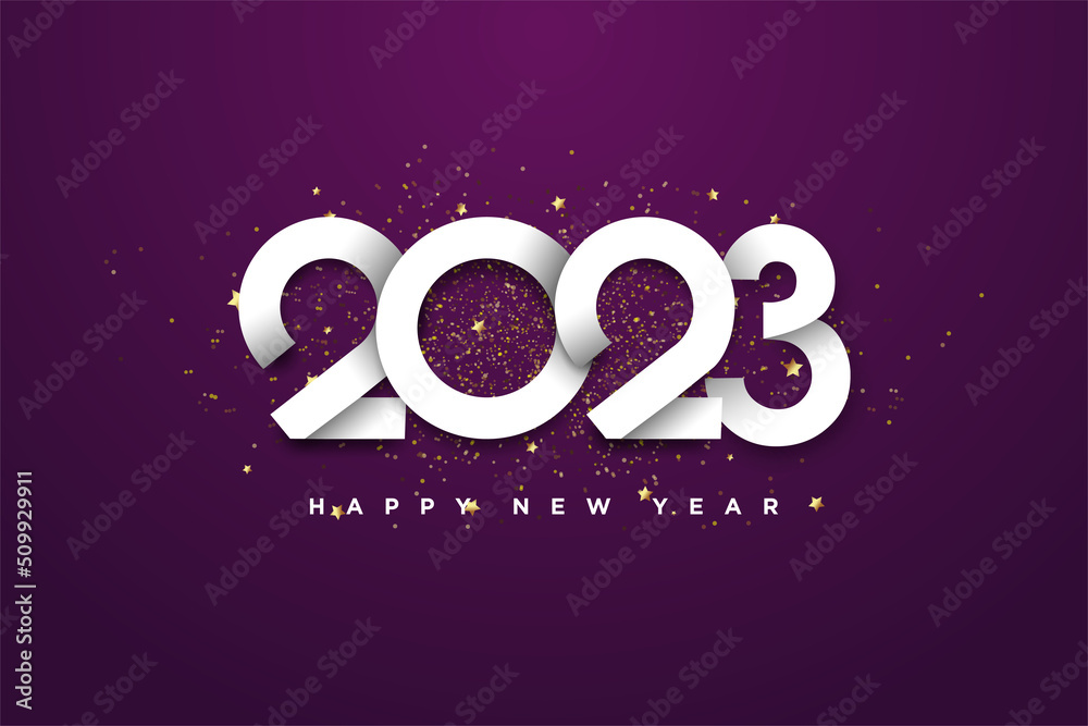 happy new year 2023 with truncated numbers