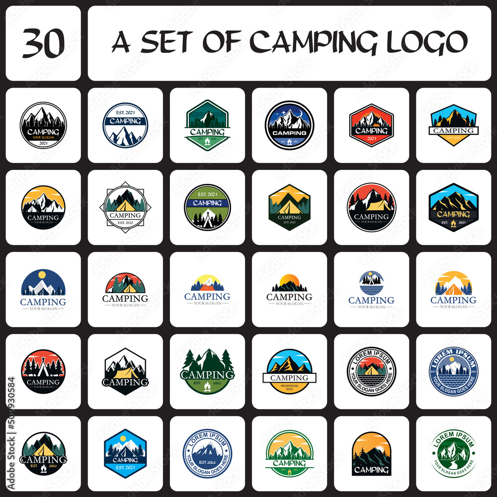 Camping Logo , Adventure Logo Vector Camping Logo , Adventure Logo Vector