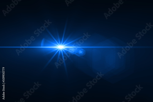 lens flare effect on black background