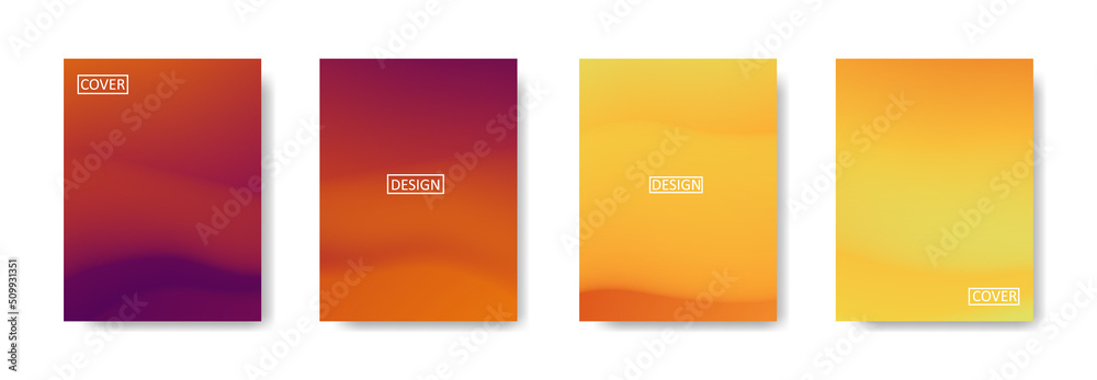 Set of abstract background with beautiful gradation color, colorful background for poster flyer banner backdrop.vertical banner.cool fluid background vector illustration