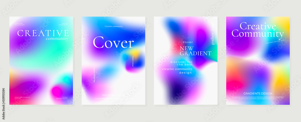 Fluid gradient background vector. Futuristic style posters with colorful organic shapes, liquid shape, vibrant color. Modern gradient wallpaper design for social media, idol poster, banner, flyer.