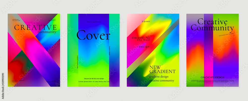 Fluid gradient background vector. Futuristic style posters with colorful geometric shapes, vibrant color. Modern gradient wallpaper design for social media, idol poster, banner, flyer.