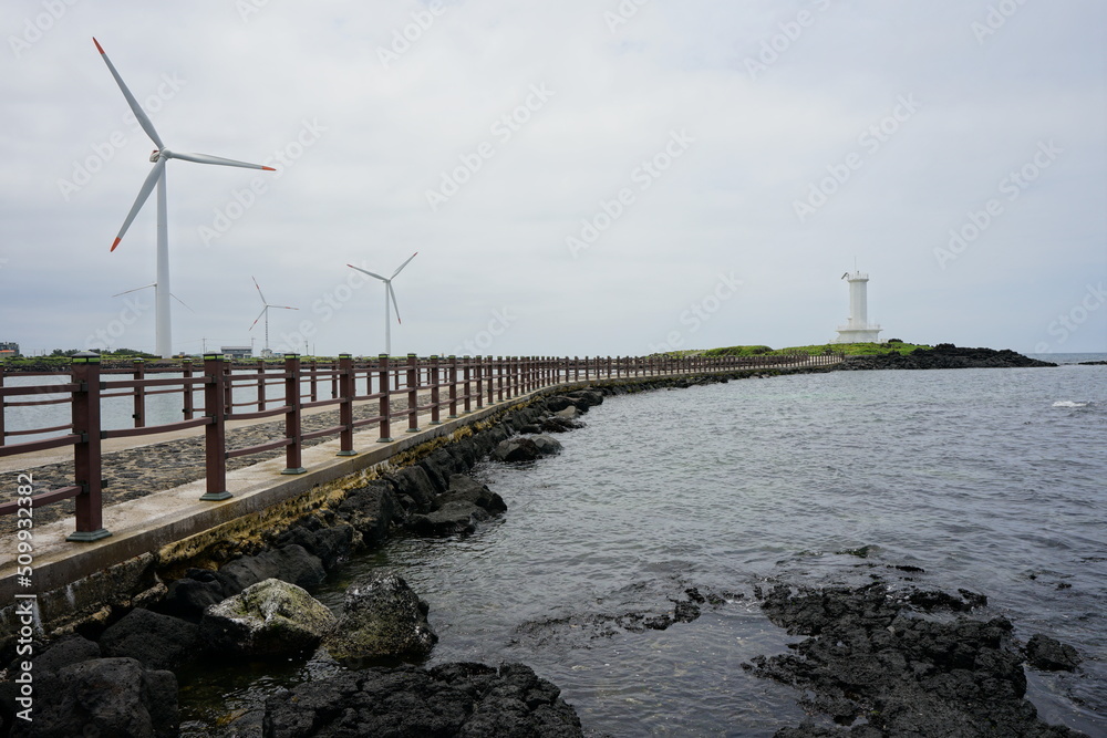 Fototapeta premium seascape with lighthouse