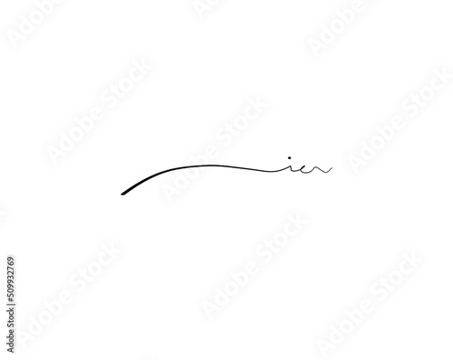 ie initial handwriting logo vector