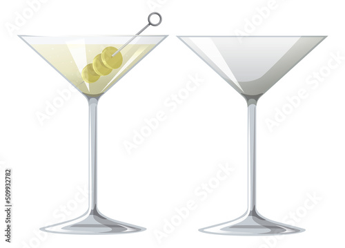 Martini cocktail in the glass