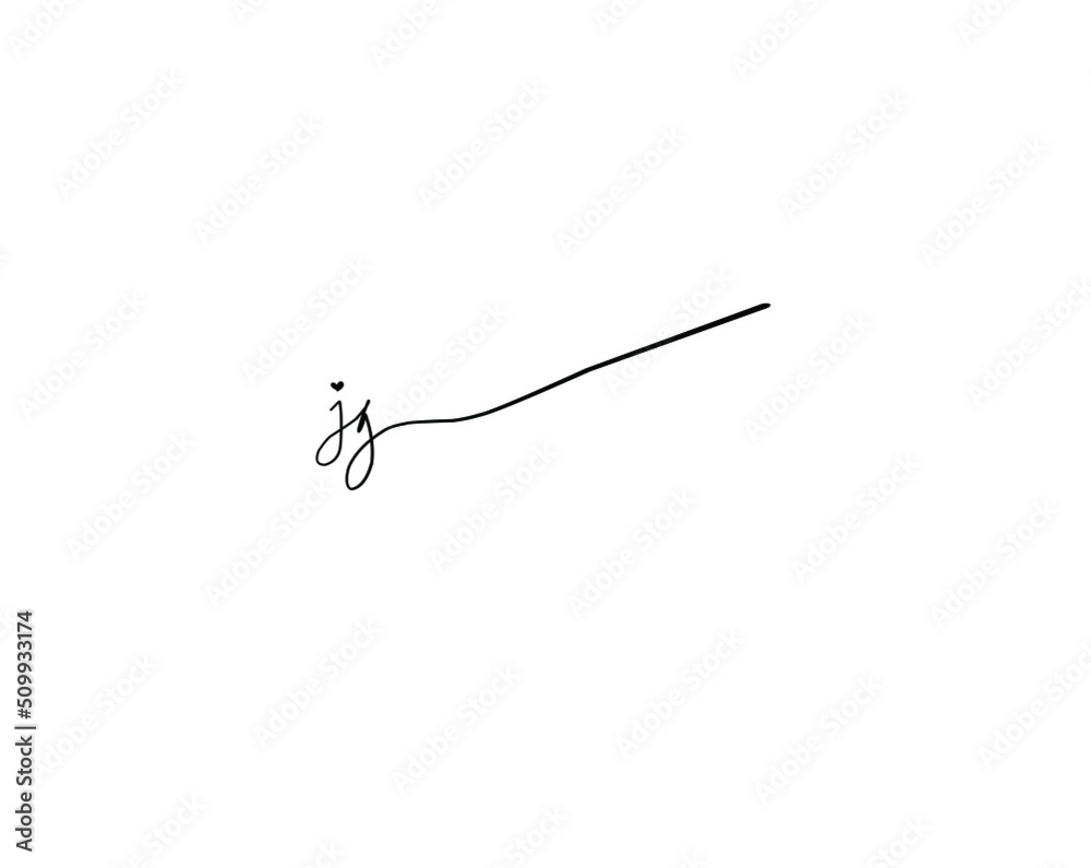 jg initial handwriting logo vector jg initial handwriting logo vector