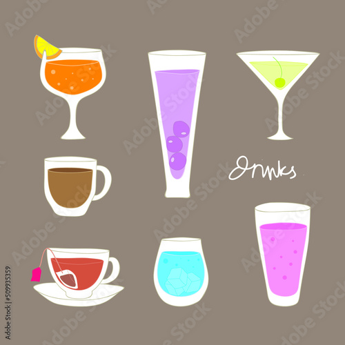 Tasty cocktail drink