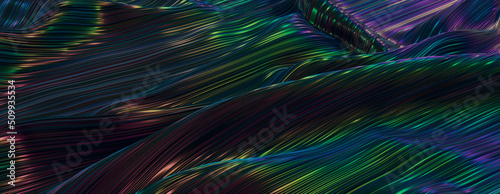 Wallpaper Mural Colorful Liquid with Ripples and Swirls. Dark Luxury Banner. Torontodigital.ca