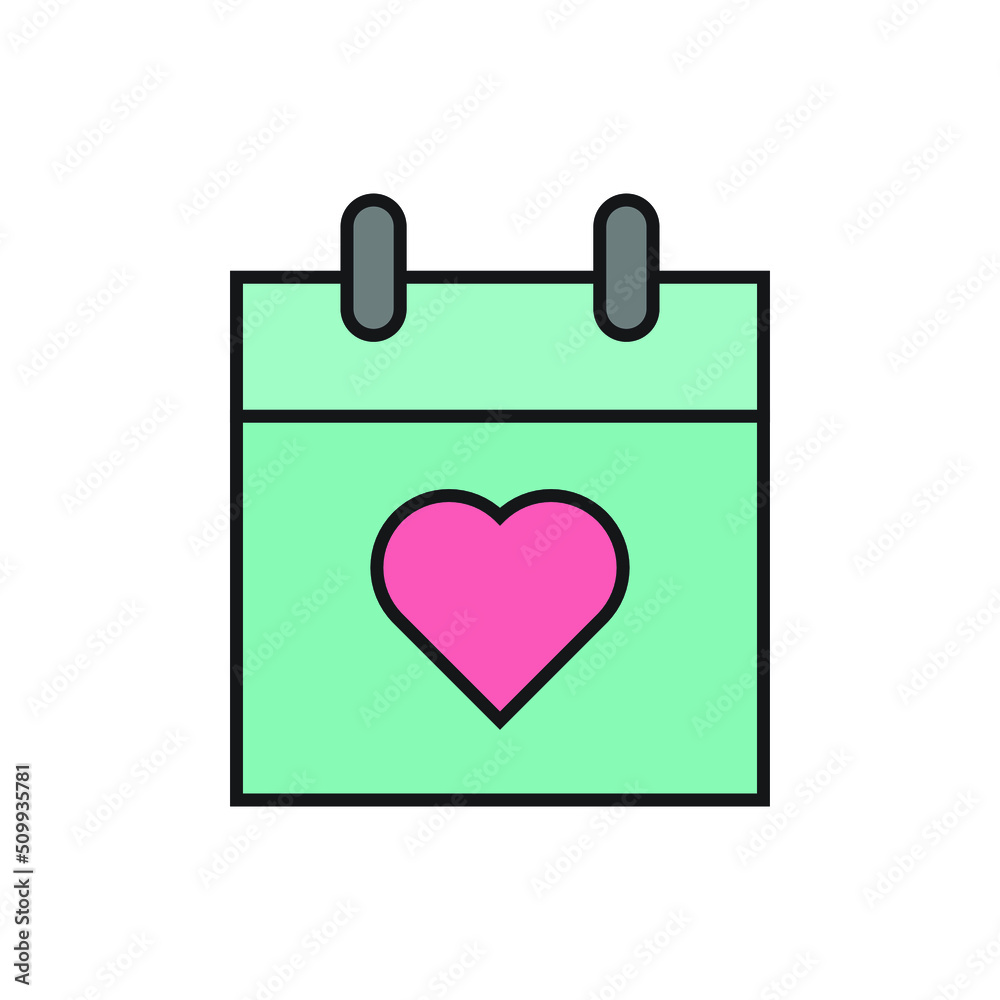 calendar love vector for website symbol icon presentation calendar love vector for website symbol icon presentation