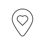 pin location love vector for website symbol icon presentation