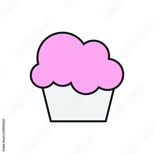 cup cake vector for website symbol icon presentation