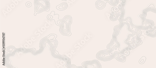 Geographic topographic map. Retro topography map background for horizontal banner.