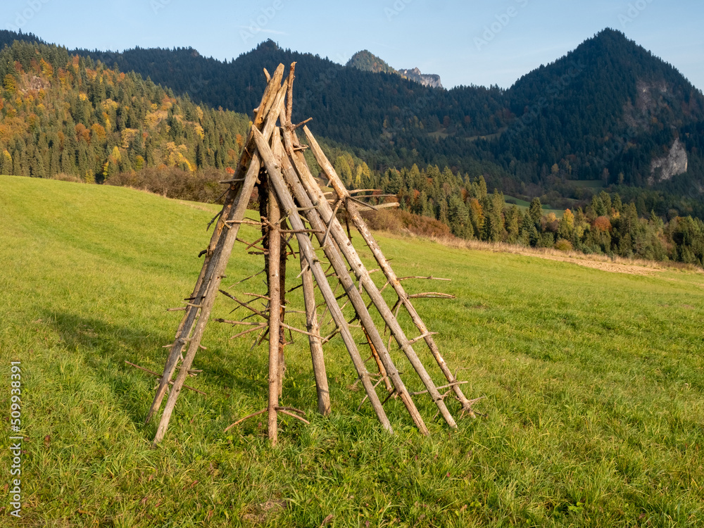 Autumn landscape, Autumn in the mountains, Mountain landscape, Pieniny, Poland Autumn landscape, Autumn in the mountains, Mountain landscape, Pieniny, Poland