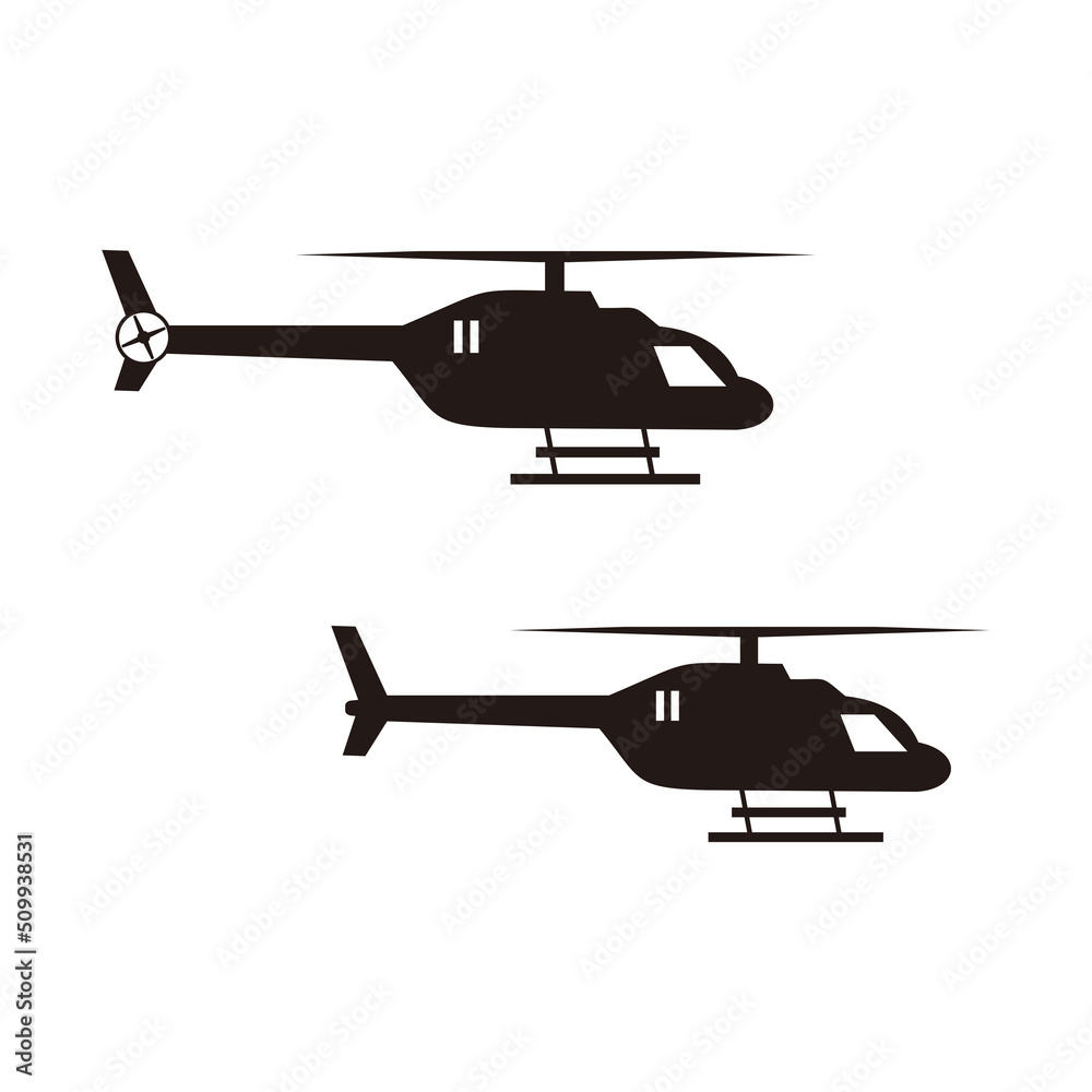 helicopter set vector icon illustration sign	