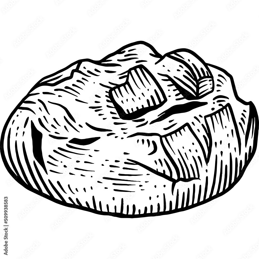 Hand drawn Soda Bread Hand drawn Soda Bread