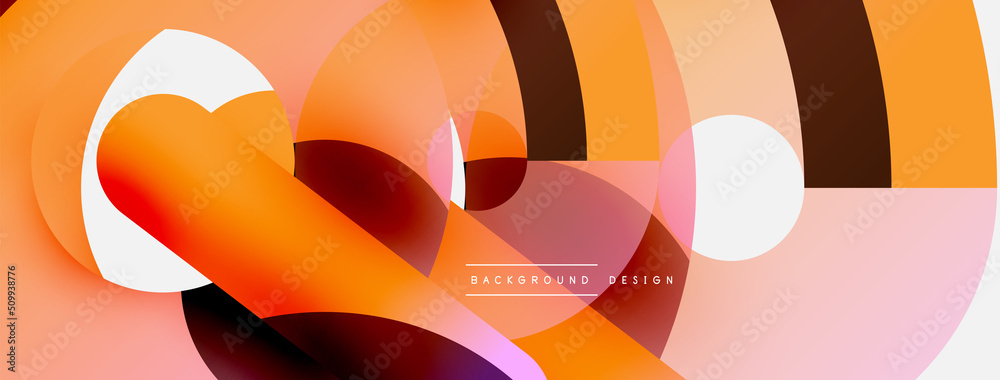Round shapes circles and other geometric forms. Vector illustration for wallpaper banner background card or landing page Round shapes circles and other geometric forms. Vector illustration for wallpaper banner background card or landing page