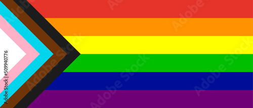 New LGBTQ+ Rights Pride Flag. Vector illustration