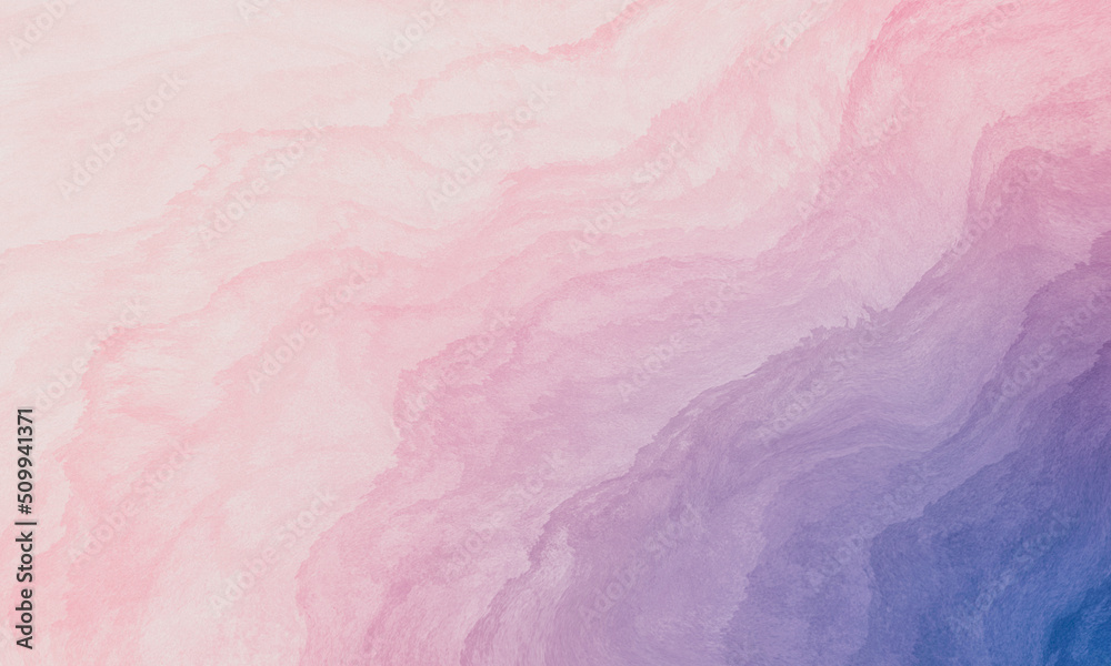 Abstract art pink purple blue pastel gradient paint background with liquid fluid grunge texture