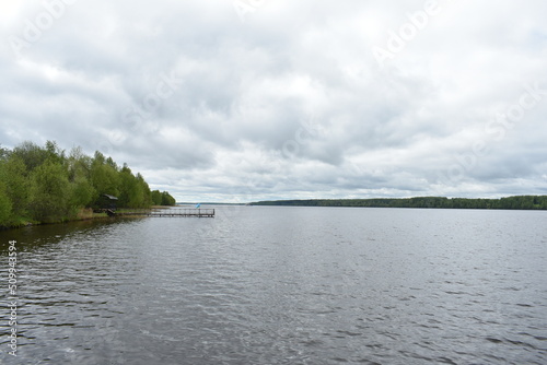 river and clouds