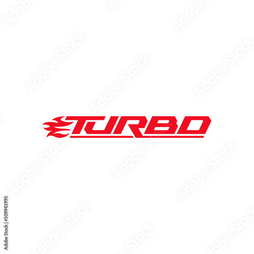 Turbo text, company logo design.