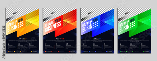 creative corporate abstract business flyer template set vector