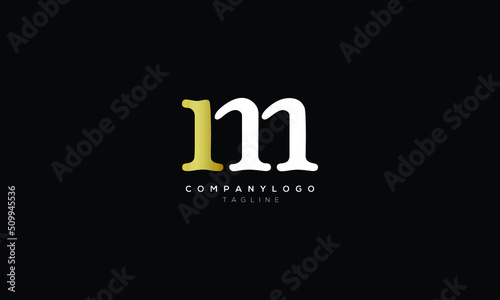 1M M1 Abstract initial monogram letter alphabet logo design