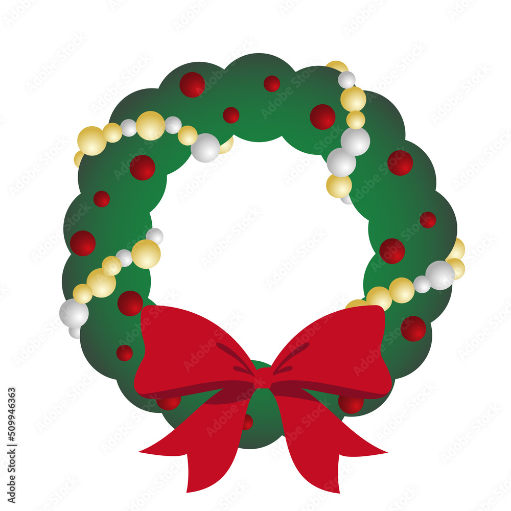 クリスマスリースのイラスト素材 クリスマスリースのイラスト素材