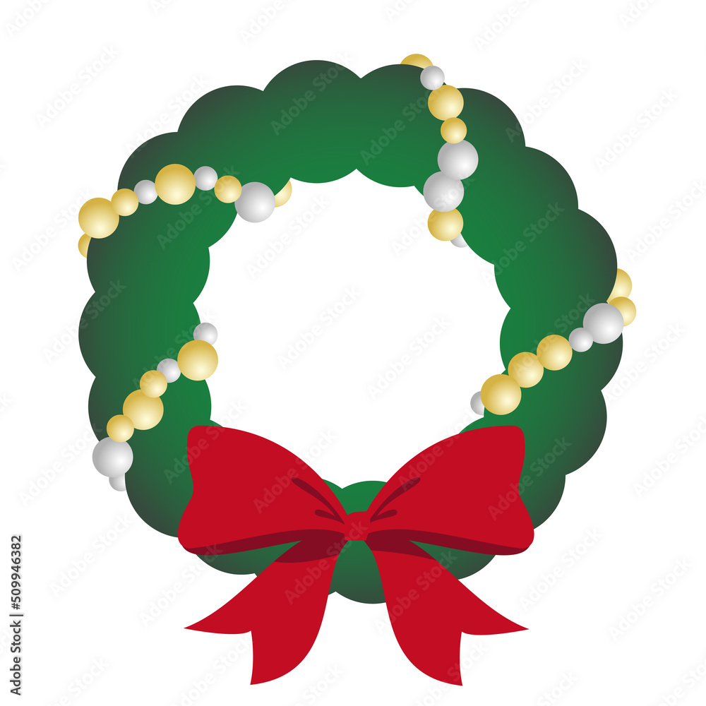 クリスマスリースのイラスト素材 クリスマスリースのイラスト素材