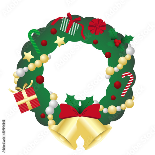 クリスマスリースのイラスト素材