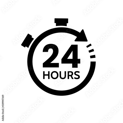 24 hours full-time work icon