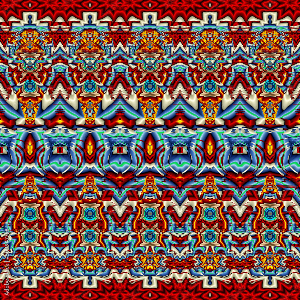 3d effect - abstract geometric fractal pattern 