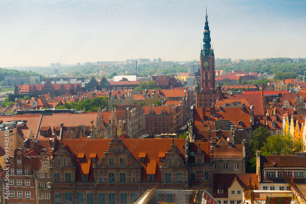 Fototapeta premium Image of picturesque cityscape of Gdansk in the Poland.