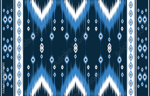 Geometric Ethnic Oriental ikat Pattern Seamless ikat Vector