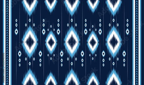 Geometric Ethnic Oriental ikat Pattern Seamless ikat Vector