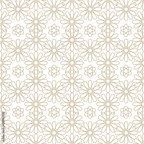Seamless Pattern Of Mandala Design Background.