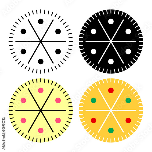 Abstract pizza and tart illustration - Vector