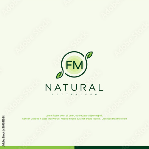 FM Initial natural logo
