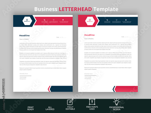 Real Estate Letterhead Design template minimalist style Vector illustration