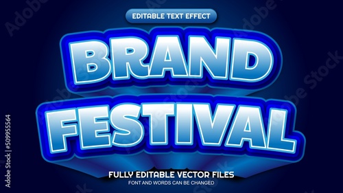 3d editable text brand festival themed