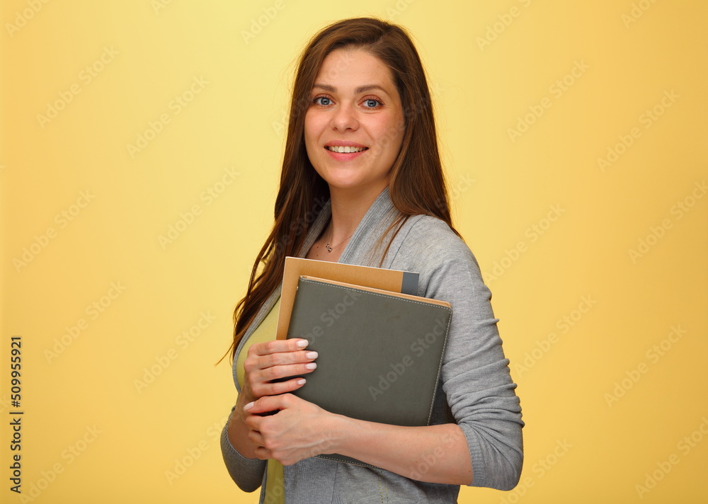 Smiling woman isolated portrait Smiling woman isolated portrait