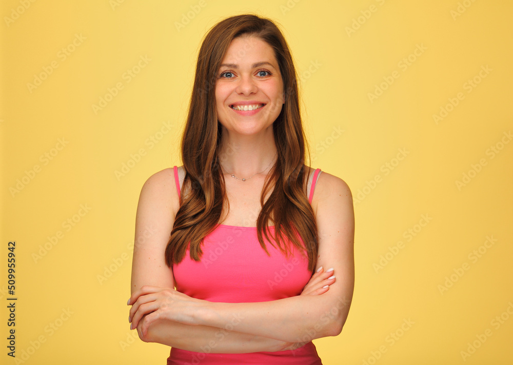 Smiling woman isolated portrait Smiling woman isolated portrait