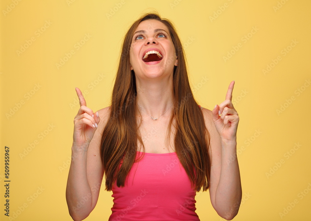 Smiling woman isolated portrait Smiling woman isolated portrait