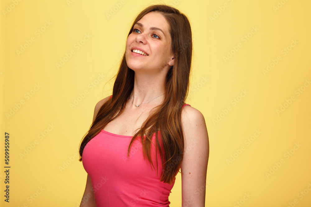 Obraz premium Smiling woman isolated portrait