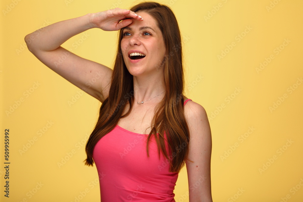 Smiling woman isolated portrait Smiling woman isolated portrait