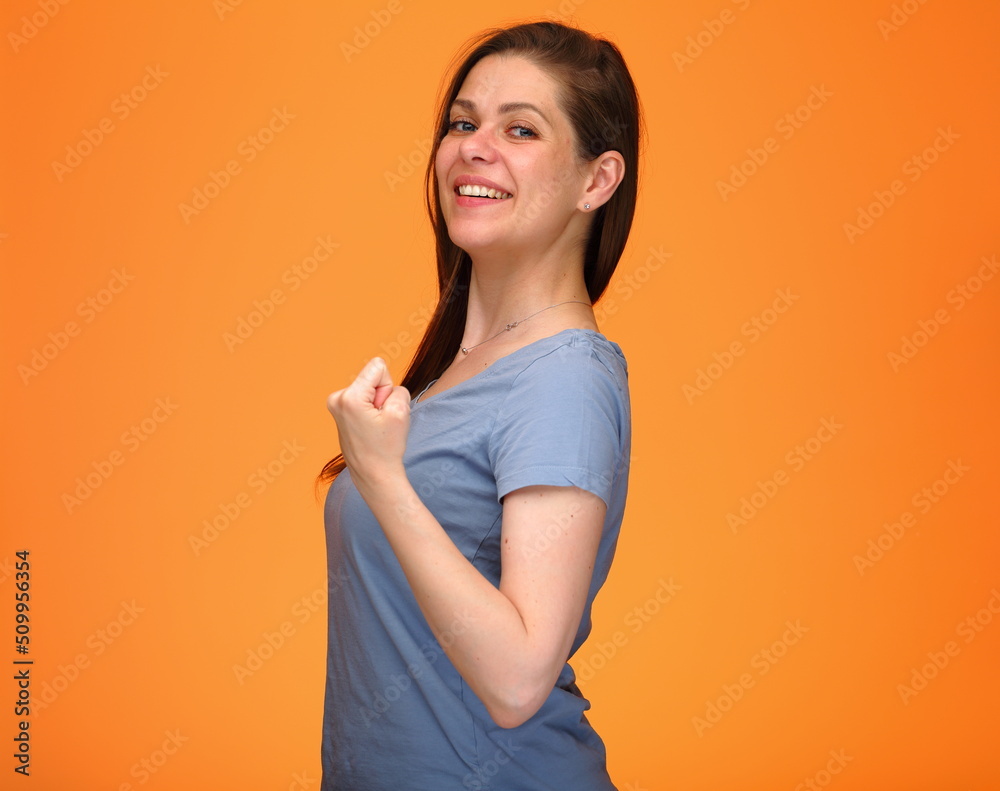 Smiling woman isolated portrait Smiling woman isolated portrait