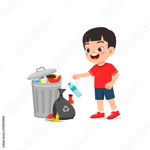 little kid with bad behavior do littering