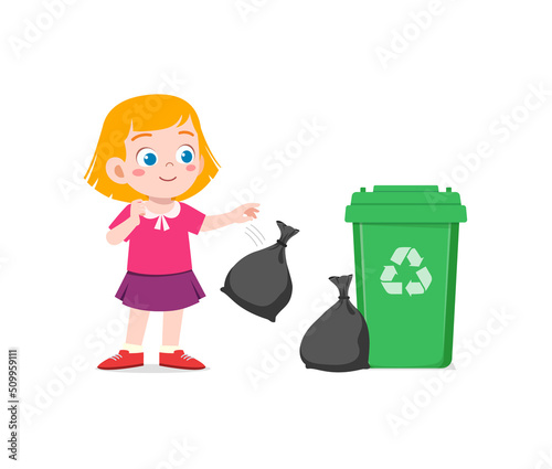 little kid with bad behavior do littering