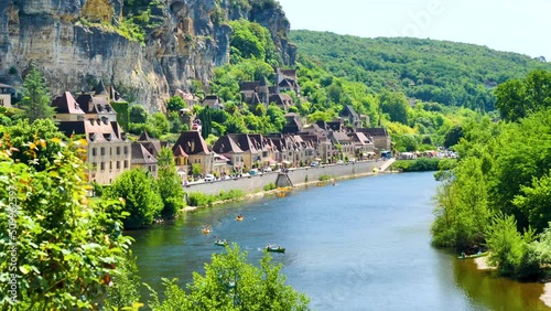 Dordogne river and famous village in France