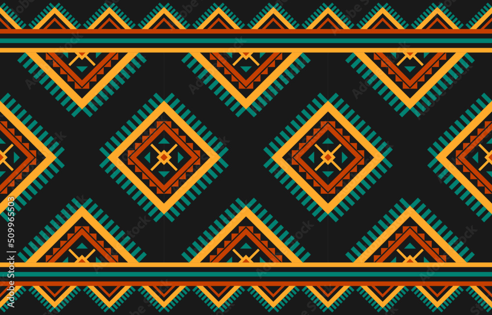 Carpet ethnic tribal pattern art. Ethnic ikat seamless pattern. American and Mexican style. Design for background, wallpaper, illustration, fabric, clothing, carpet, textile, batik, embroidery. Carpet ethnic tribal pattern art. Ethnic ikat seamless pattern. American and Mexican style. Design for background, wallpaper, illustration, fabric, clothing, carpet, textile, batik, embroidery.